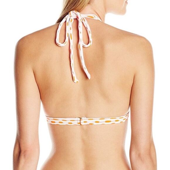 Milly Fluo Jacquard Italian Capri Halter Bikini Top - Picture 2 of 7